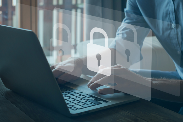 cyber security concept, data protection and secured internet access