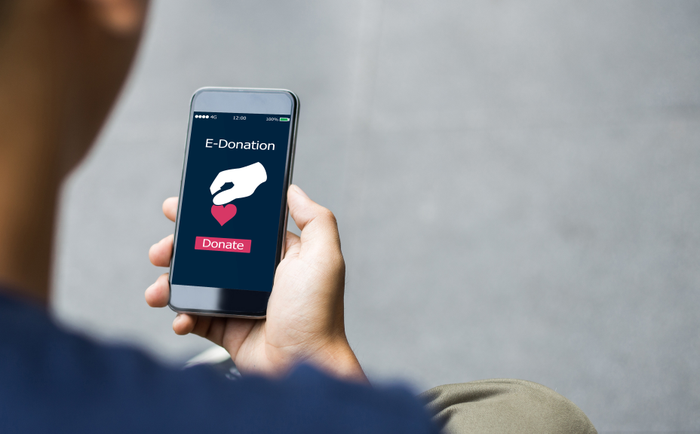 e-donation concept.