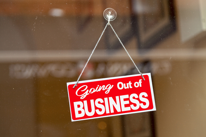 Going out of business - Closed sign